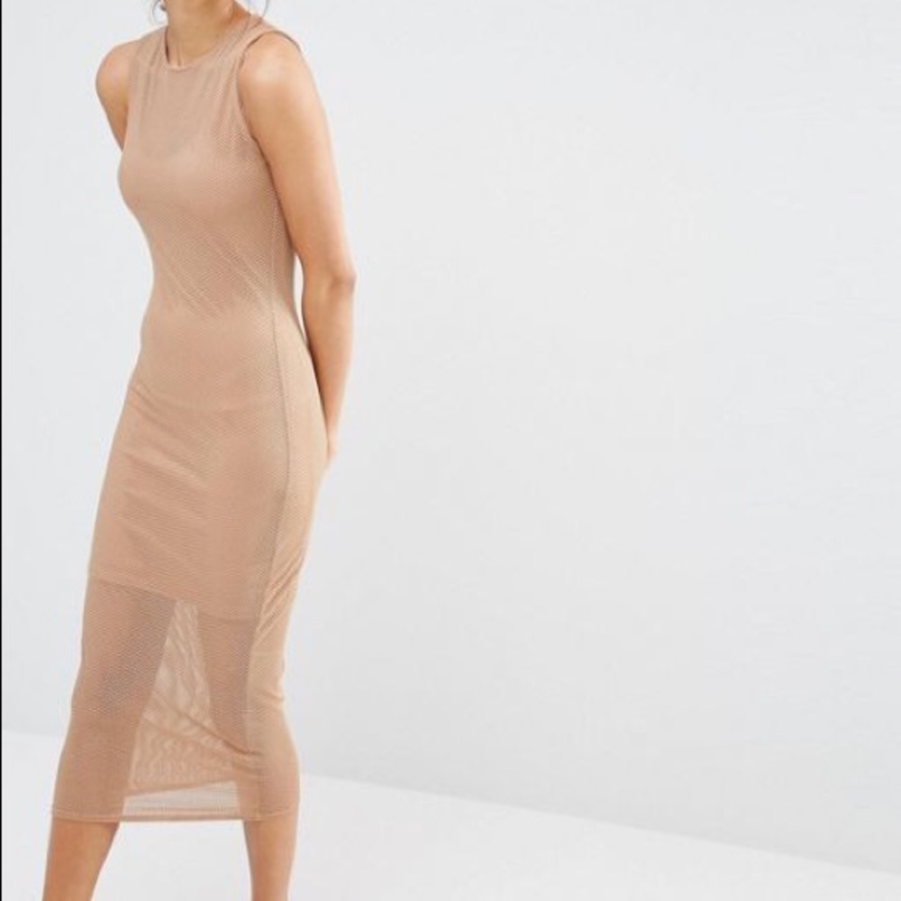 MISSGUIDED Mesh Midi Dress SIZE US 6